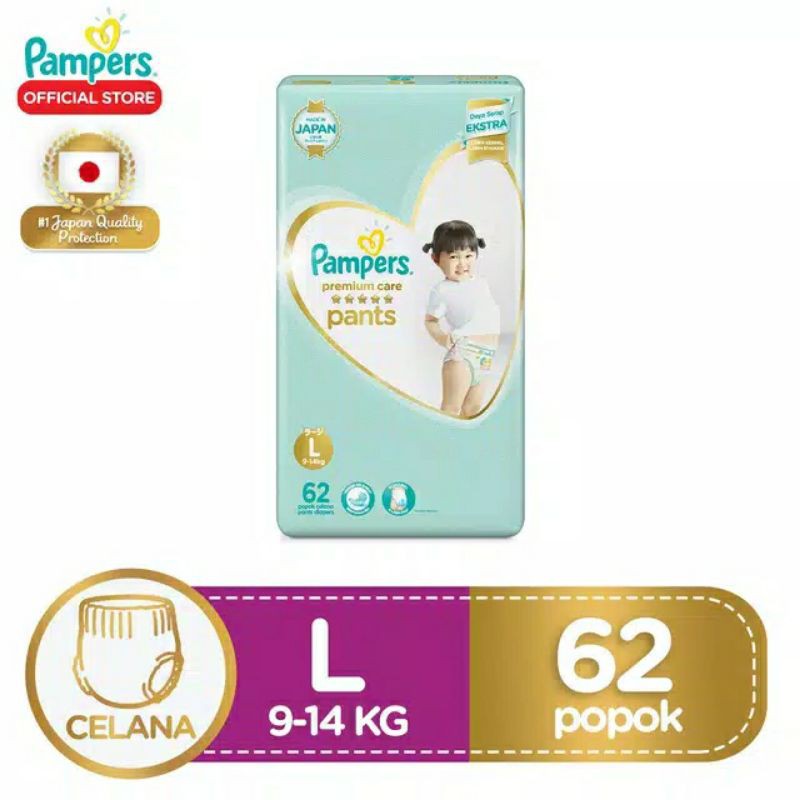 Pampers Premium Soft Pants M68 L62 XL54 | Shopee Indonesia