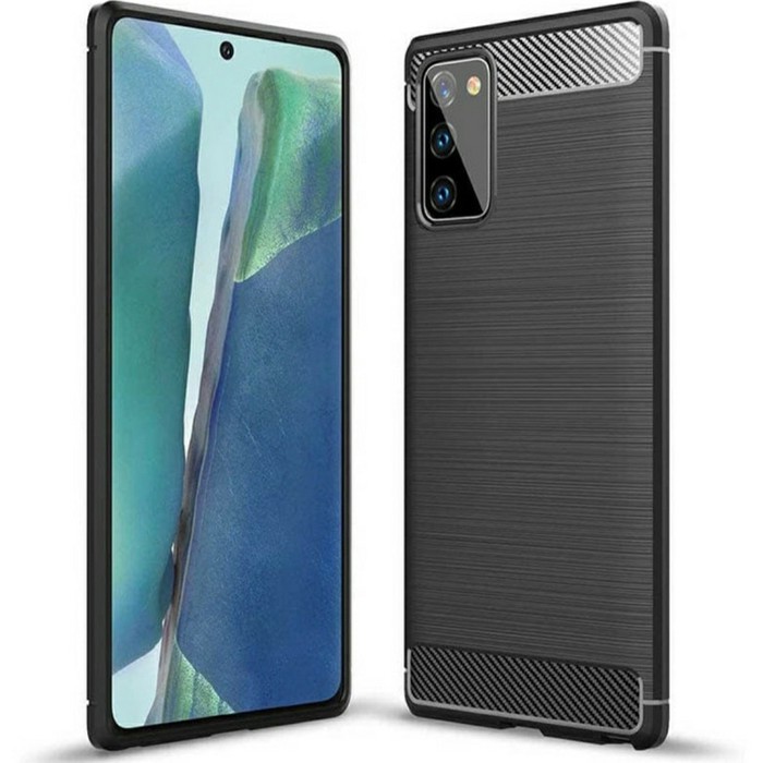 SAMSUNG NOTE 20/NOTE 20 ULTRA/NOTE 10/NOTE 10 PRO 10+/NOTE 9/NOTE 8 CASE SOFTCASE IPAKY BLACK CARBON