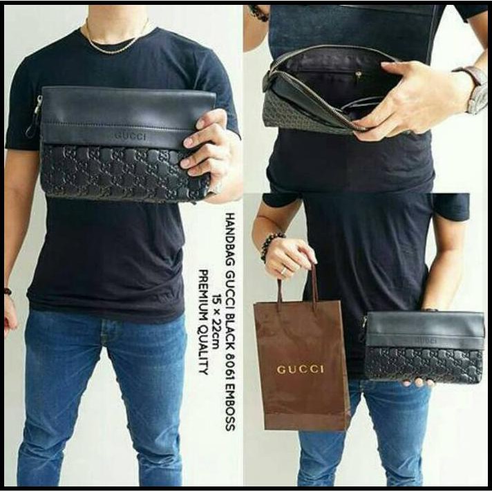 HANDBAG GUCCI PRIA DAN WANITA TAS TANGAN GUCCI EMBOS