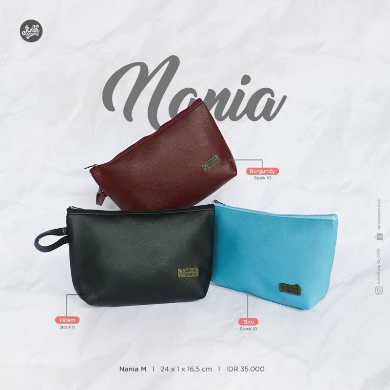 Dompet Pouch Nania Size M Rumah Warna