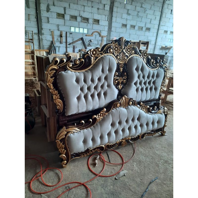 Dipan jok kayu jati / ranjang jati kayu jati ukir Jepara