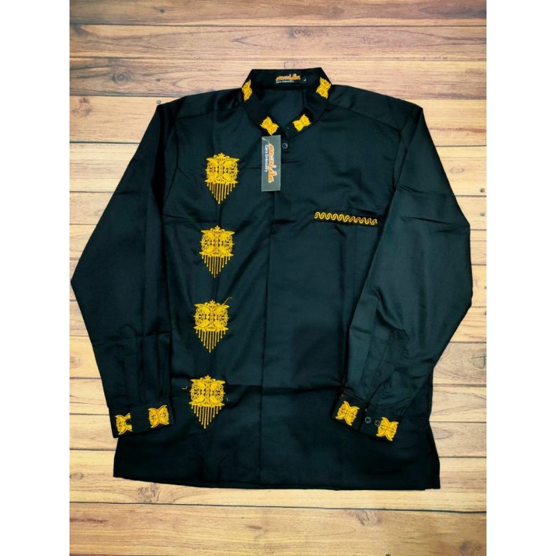 Baju Koko Bordir motif pintu Aceh Original