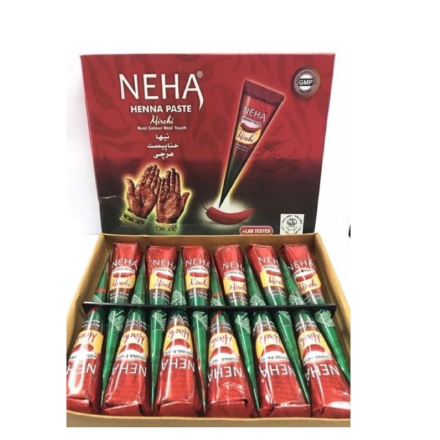 neha henna paste - golecha cherry HENA MUSLIM MIRCHI / HENNA golecha MIRCHI / INAI MUSLIM / INAI HALAL