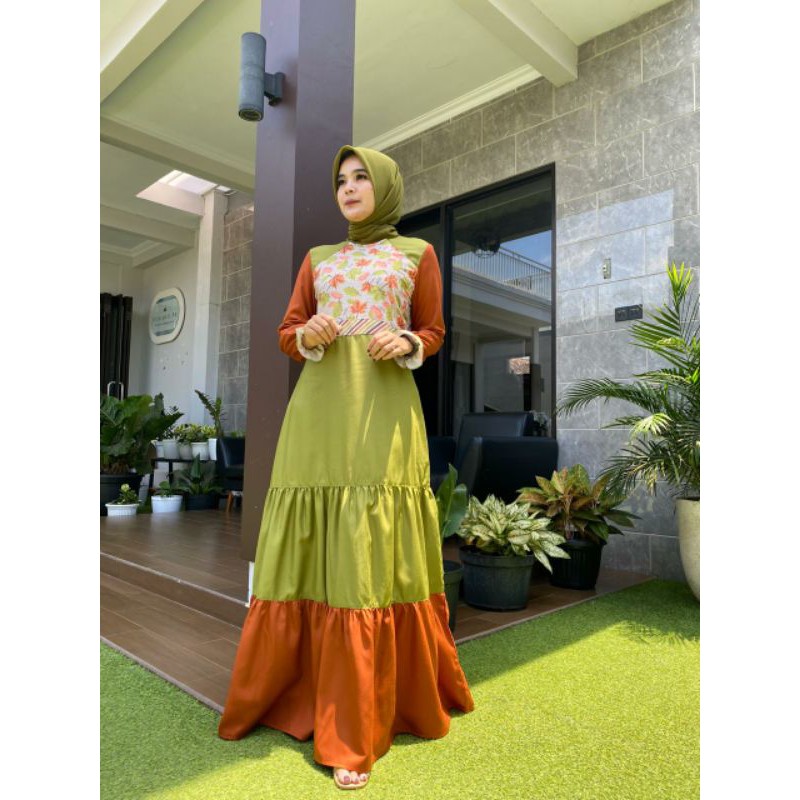 indah Dress By Zalifa / Gamis kekinian/ Gamis Katun Toyobo/ ZALIFA ORIGINAL MAREMA ORIGINAL