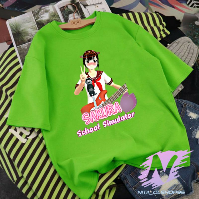 kaos anak sakura school simulator baju sakura school simutalor main gitar