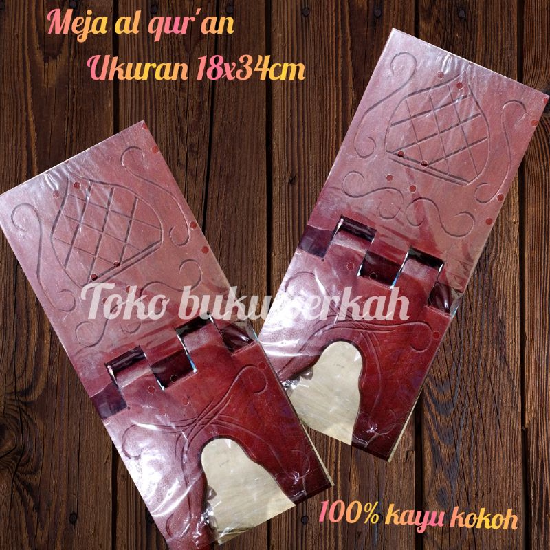 meja al qur'an ukuran 18 100% kayu asli