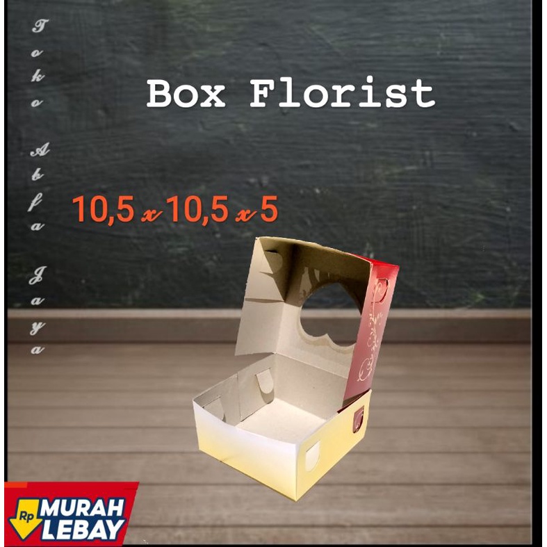 

(Box murah) Box Florist 10,5 x 10,5 x 5 window ukuran. cocok untuk packing snack, kue, donat, souvenir dll