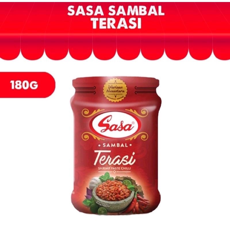 

Sasa Sambal Terasi 180gr Asli Indonesia Sambel Uleg Pedas Chili Jar