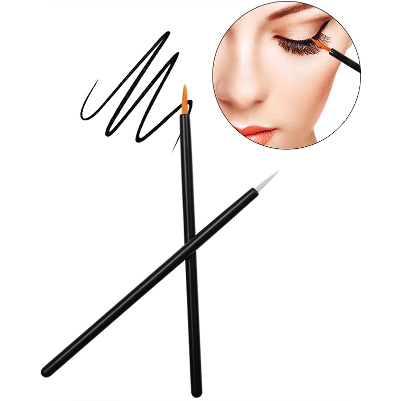 [Harga Grosir]1pc Brush Eyeliner Gel Gagang Hitam Dapat Digunakan Kembali Untuk Makeup/Hot Sale