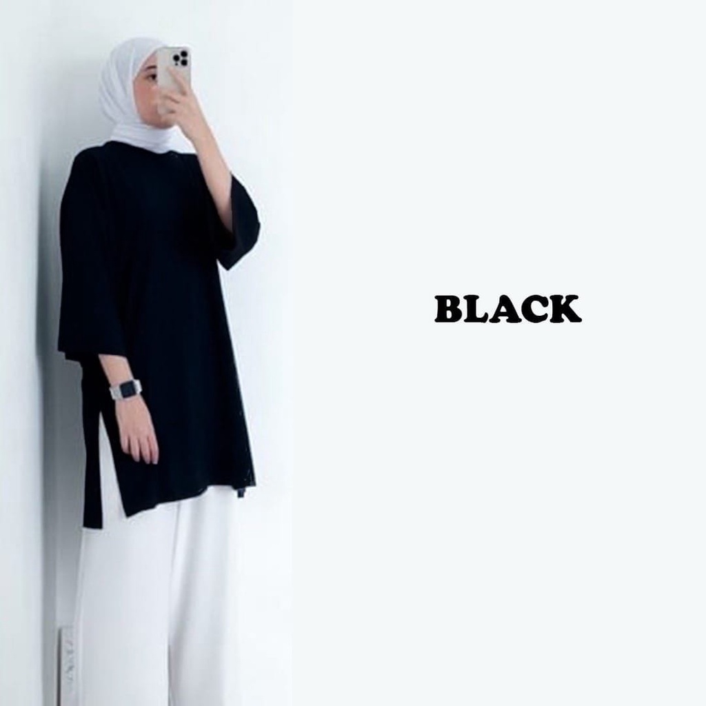 Aira Top Oversize Basic/kaos oversize wanita/kaos oversize bahan baby terry/Atasan wanita kekinian/kaos muslimah