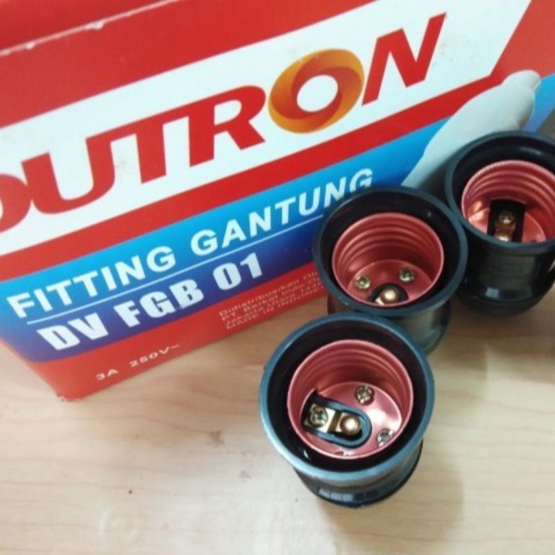 FITING , FITING LAMPU . DUTRON DV FGB 01 HITAM