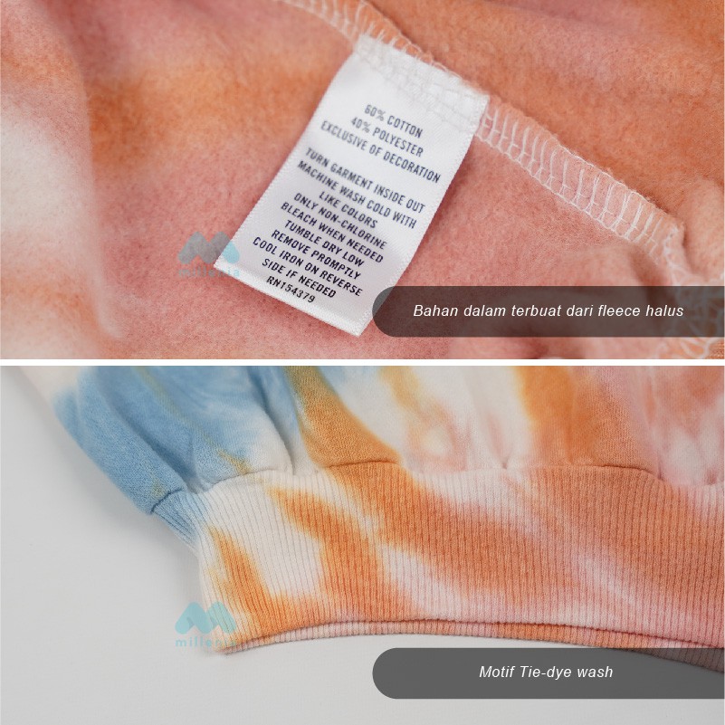 Hoodie Wanita- Pink Mesa Tie Dye Pullover [ACH 02]-4