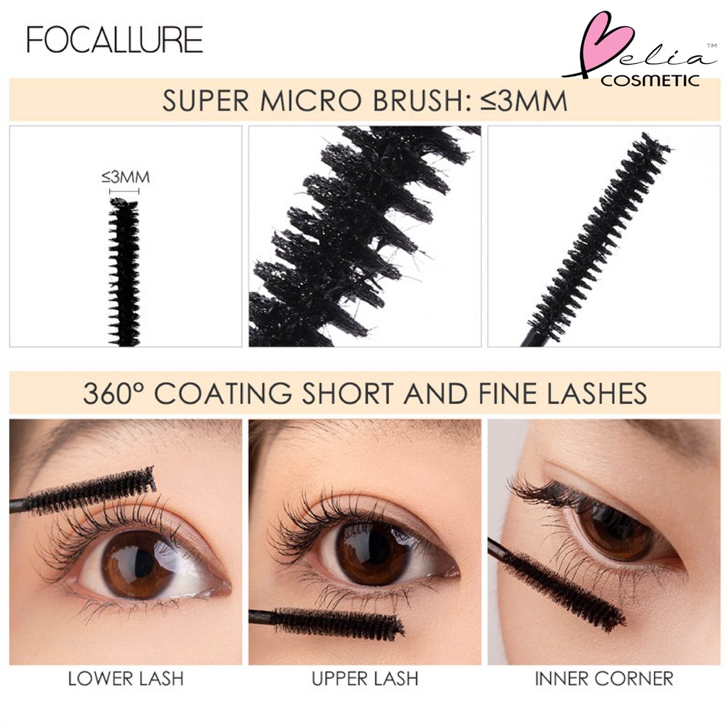 ❤ BELIA ❤ FOCALLURE Longlash Waterproof Mascara FA169 | Curling Eyelash tahan air Maskara | BPOM