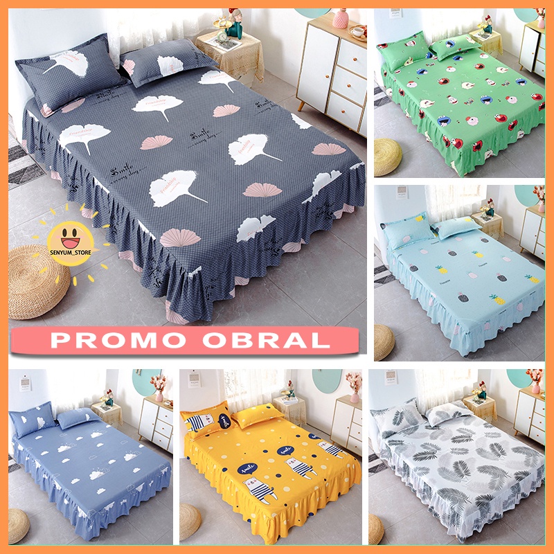 popular sprei renda sprei rumbai sprai seperei bahan nyaman 120x200/160x200/180x200