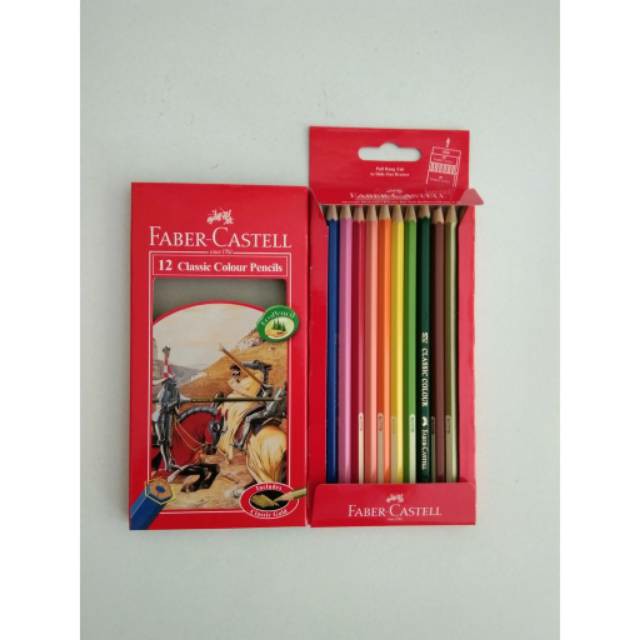 

mg Classic colour Faber Castell 12 long / Pensil warna 12 Panjang