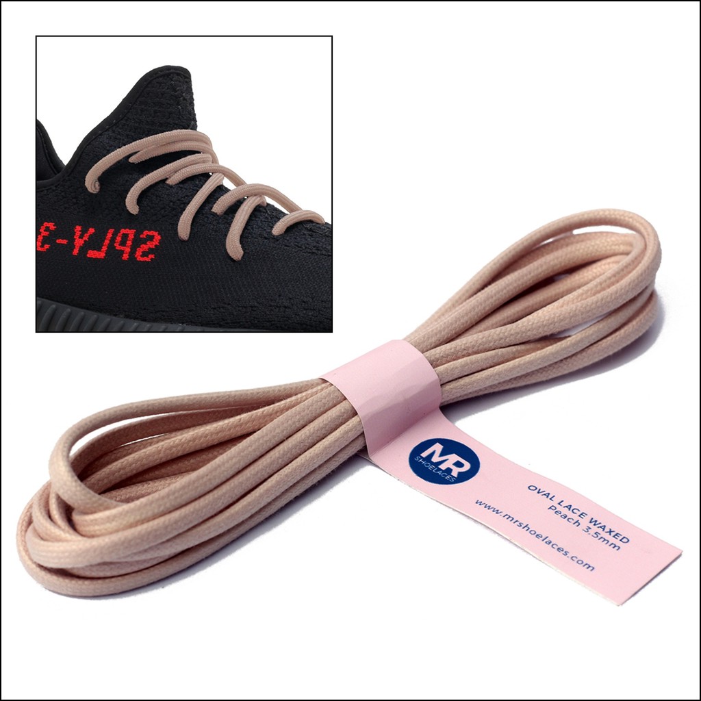 MR Shoelaces FC11 Peach Tali Sepatu Lilin Oval 3.5mm (Waxed Laces) 50cm 60cm 70cm 80cm 100cm 120cm 150cm 200cm - Premium Shoelace