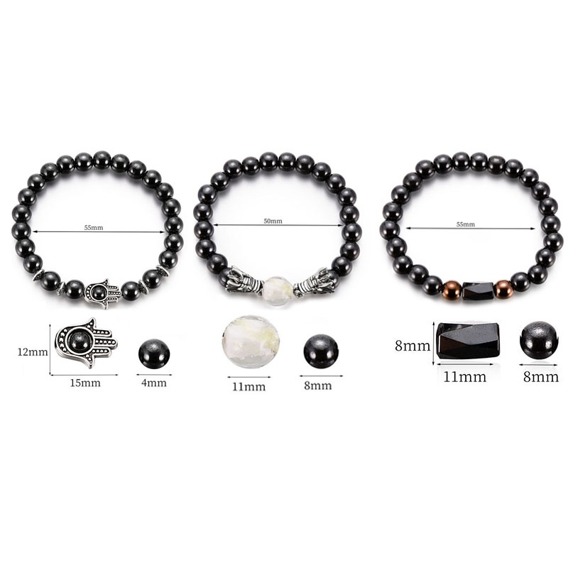 Gelang Manik-Manik Batu Hematite Magnetik Untuk Kesehatan