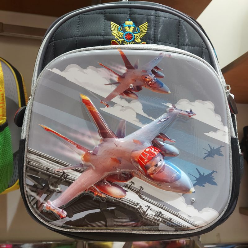 

Travel time tas sekolah anak ada lampu led dibagian depan ada rain cover