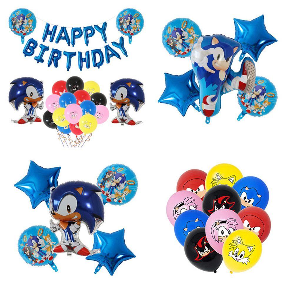 【 ELEGANT 】 Aluminium Film Balon Tiup Tahan Lama Aluminium Foil Pernikahan Baby Shower Ballon Mainan Kartun Hewan Meriah Dekorasi Pesta Ulang Tahun Sonic Balon