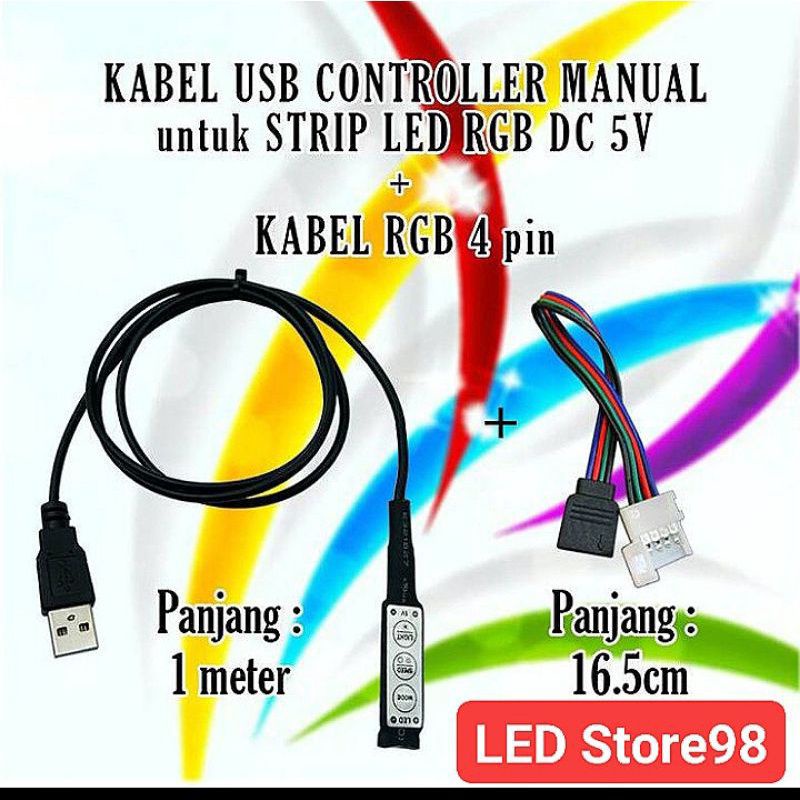 CONTROLLER LED STRIP RGB 2835 5050 5 VOLT 3 KEY