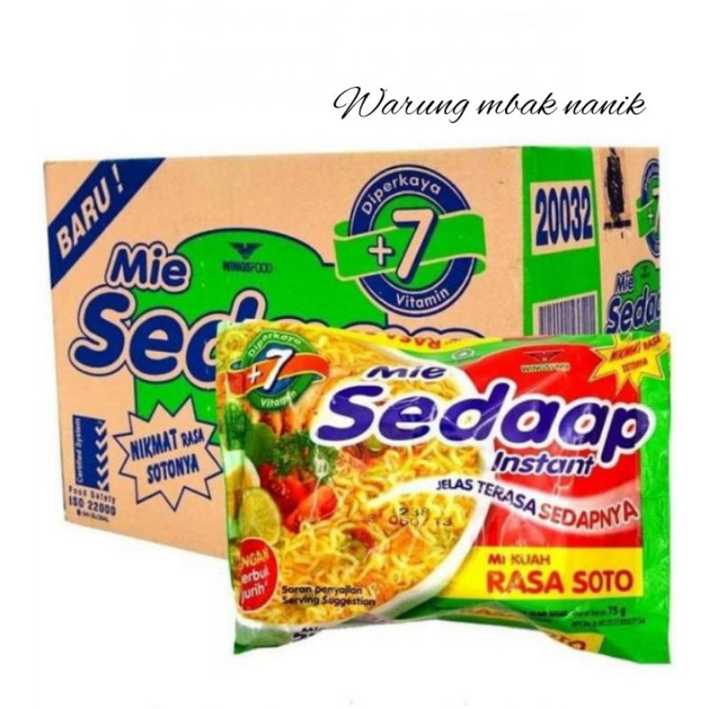 

Mie sedaap rasa soto 1karton isi 40bungkus