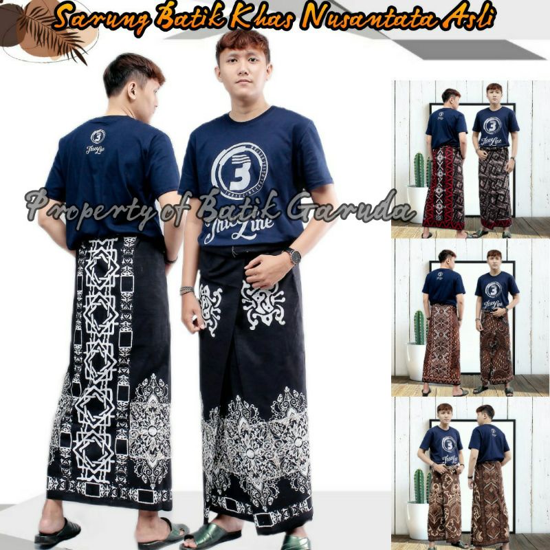 SARUNG BATIK PRIA DEWASA MOTIF MATEMATIKA SANTRI SANTRIWATI SARUNG BATIK PEKALONGAN KORAN MOTIF  GUN