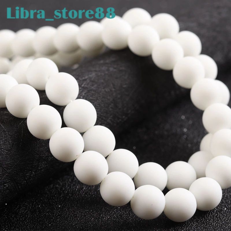 Bahan Gelang Manik Batu Alam White Jade
