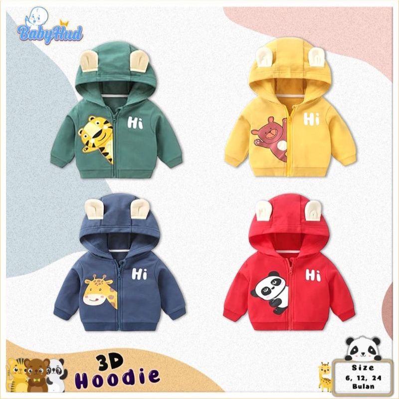 Afsheenastore Sweater Hoodie Anak Baby Hud 3D