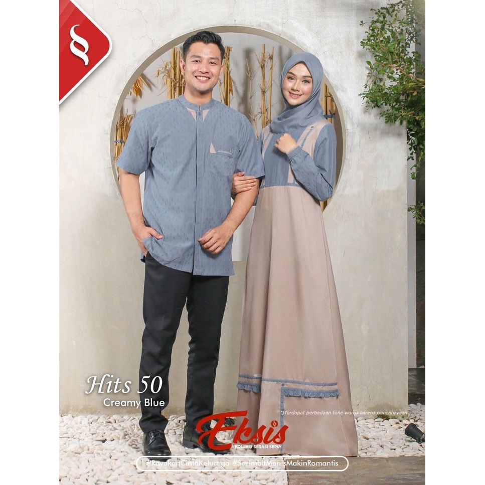 COUPLE HITS 50 CREAMY BLUE SEPLY ORIGINAL KOKO DEWASA KAHFI KASEO 144 CREAMY BLUE GAMIS DEWASA MEYRA