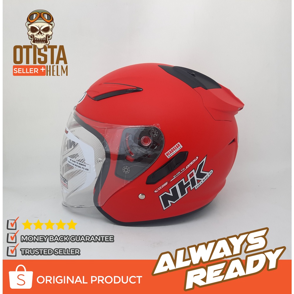 Jual HELM NHK HALF FACE R1 SOLID DOUBLE VISOR Shopee Indonesia