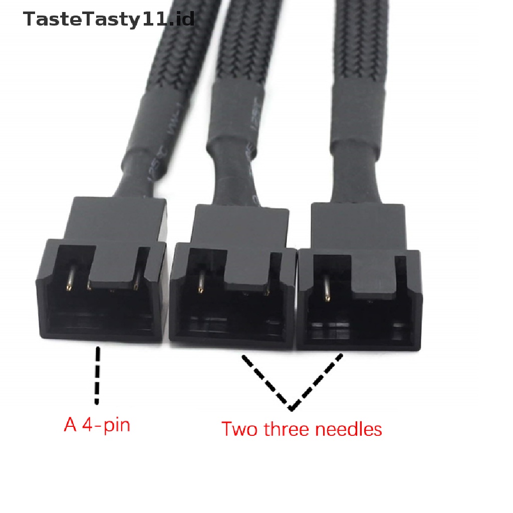 【TasteTasty】 4 Pin Y Splitter Cable 4 Pin PWM Female to 3/4 Pin Motherboard CPU Fan .