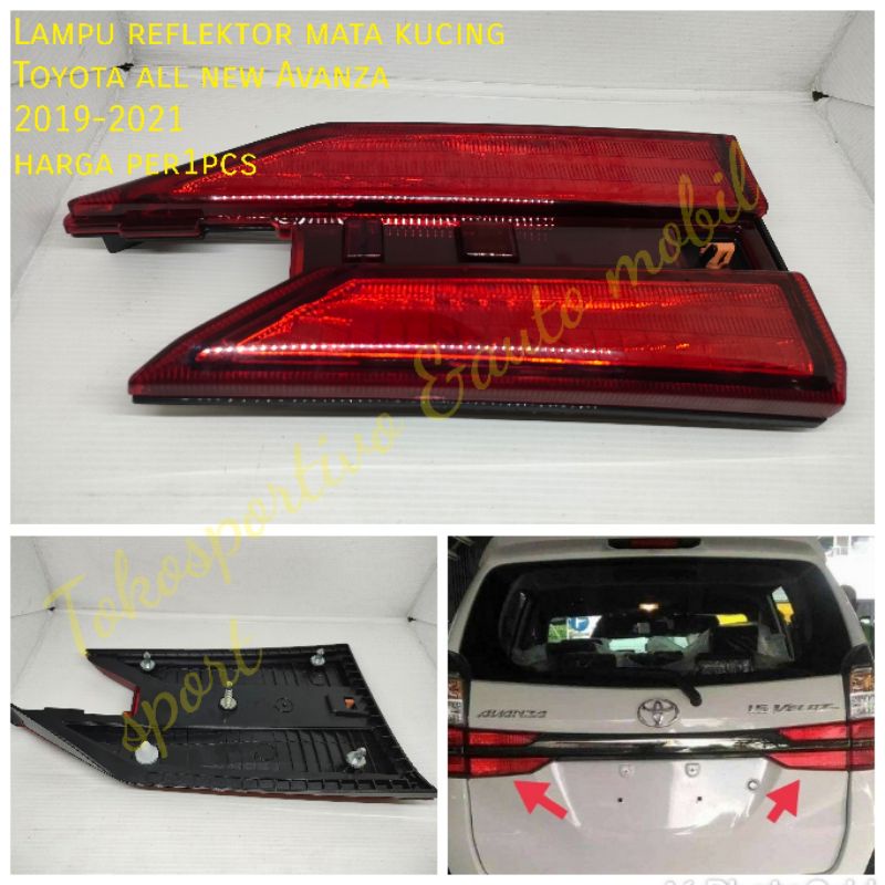 Lampu Reflektor bagasi Toyota grand Avanza Xenia 2019-2021 mata kucing merah new Avanza model ganti