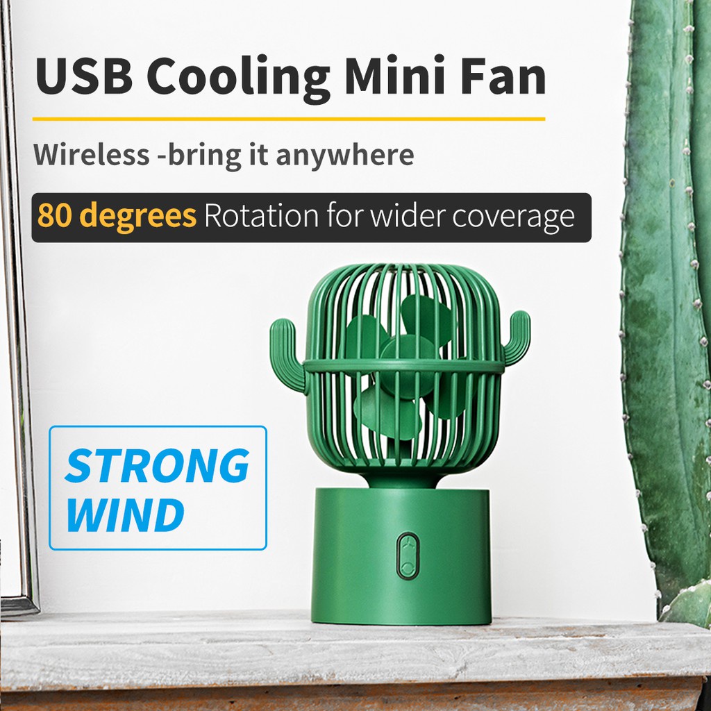 Kipas Angin Mini Portable Senyap Dengan Port Charger USB