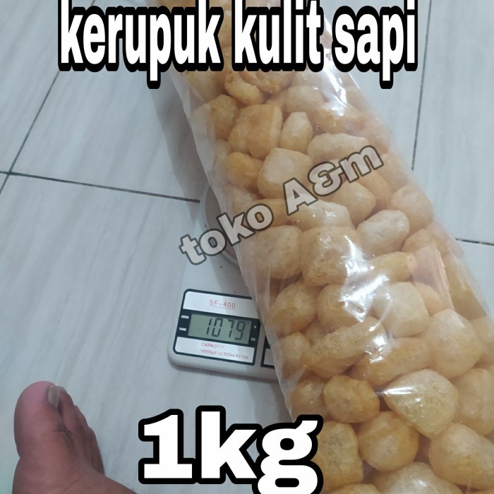 

NEW kerupuk kulit sapi 1 kg/rambak / jangek/ krecek( khusus grab/ Gojek)