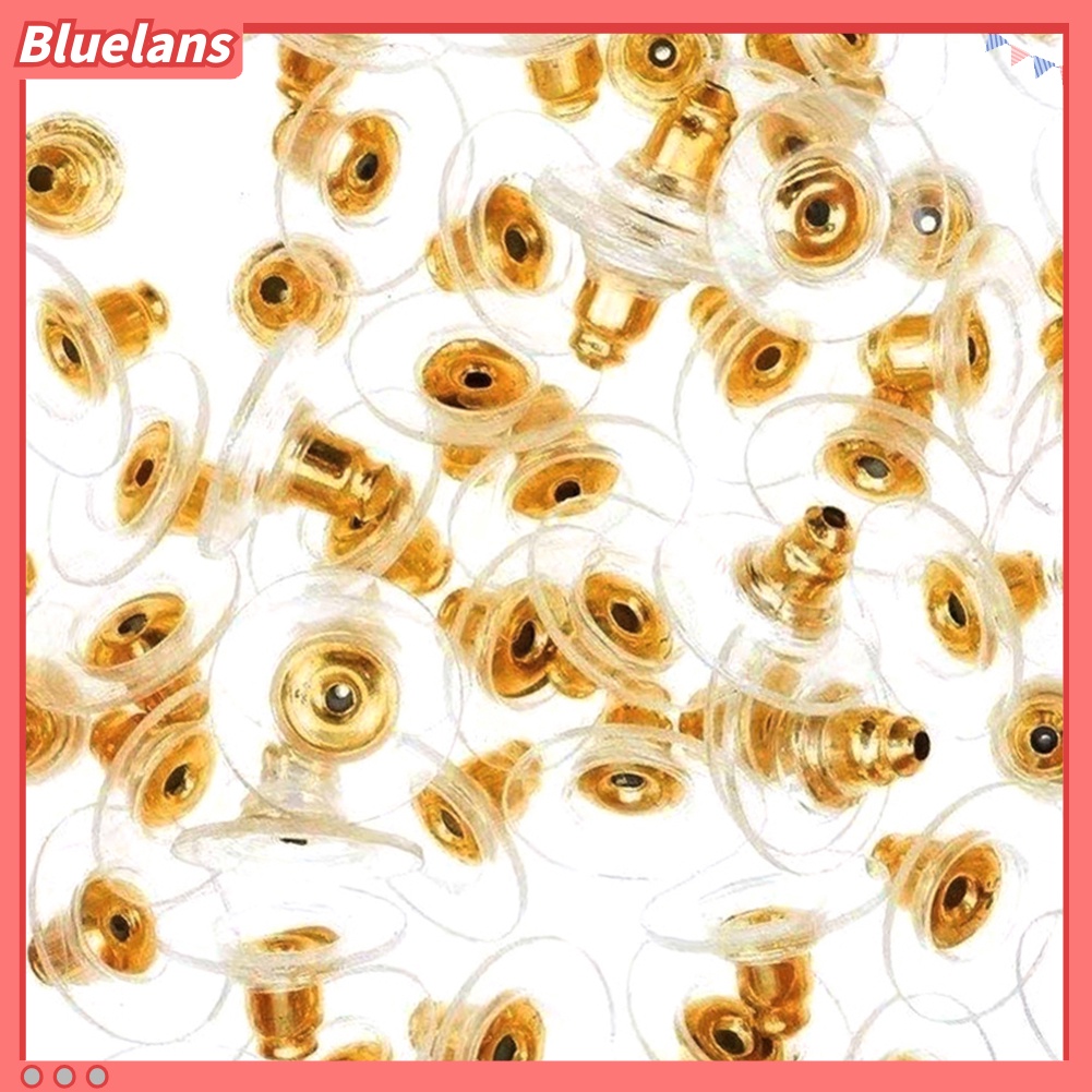 bluelans♘50Pcs/Set Cover Anting Tusuk Bahan Alloy untuk Perhiasan DIY