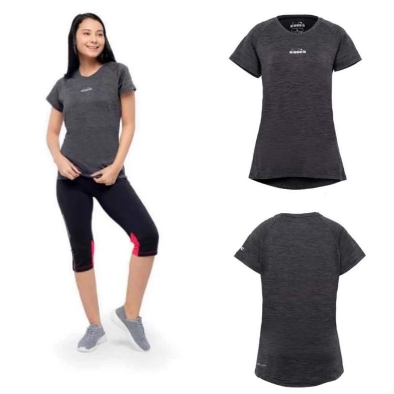 SALEEEE 100% Original Diadora Rylinda Navy dan Grey Tee Women's Kode Produk : DIAV6257964N