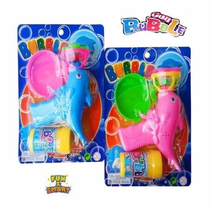 Mainan Bubble Gun 4 Mata Shot Pistol Gelembung Balon Sabun Gelembung