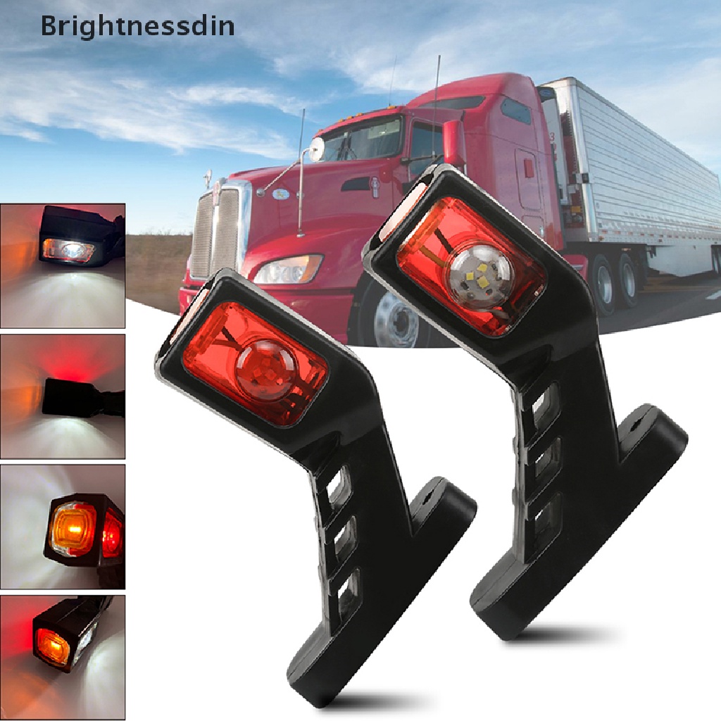 2pcs Lampu Indikator Samping Led 12 / 24v Untuk Truk Trailer