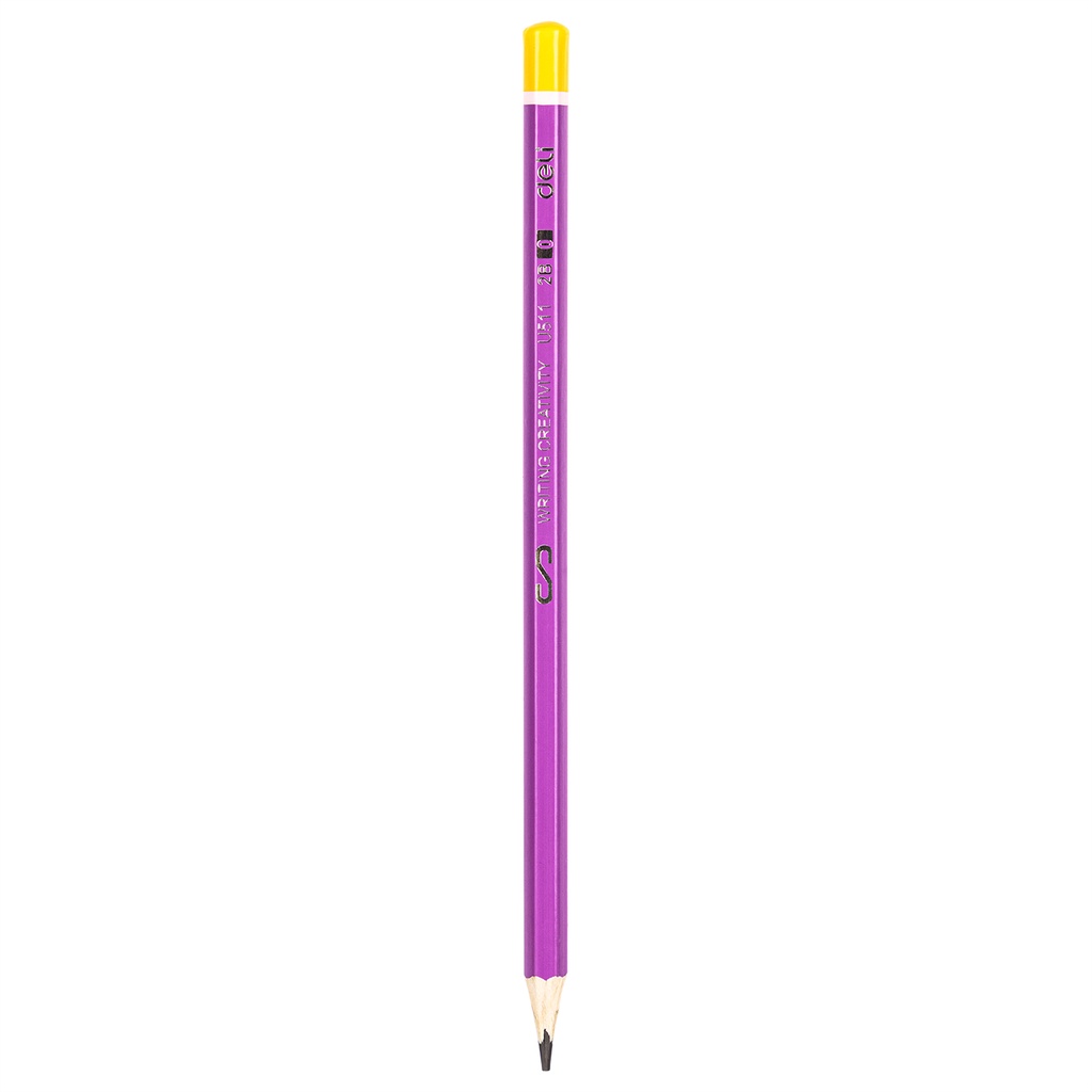 HAPPY TIME DELI PENSIL KAYU 2B EU51100 SCRIBE GRAPHITE ANEKA WARNA PENCIL ALAT TULIS UJIAN SEKOLAH KANTOR