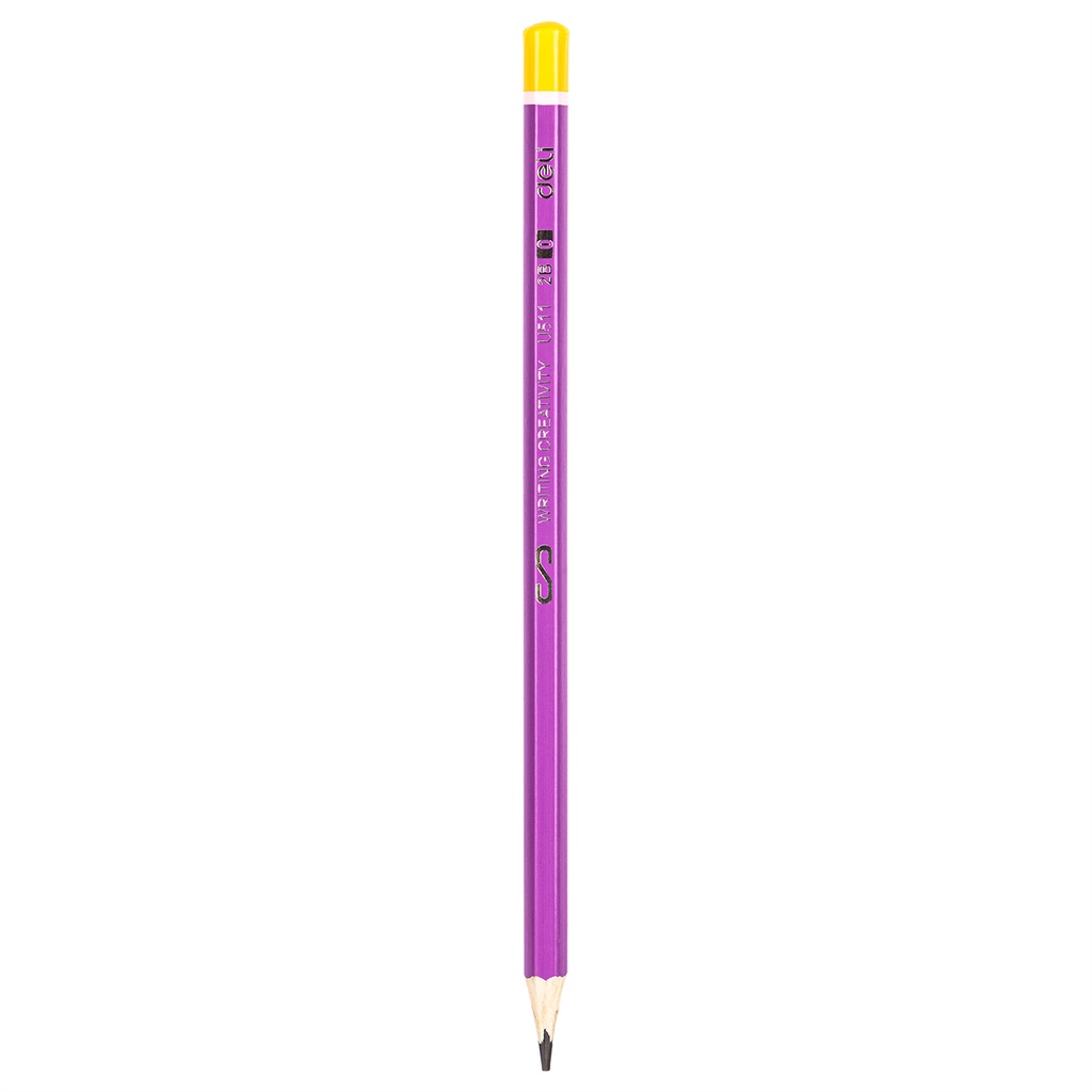 HAPPY TIME DELI PENSIL KAYU 2B EU51100 SCRIBE GRAPHITE ANEKA WARNA PENCIL ALAT TULIS UJIAN SEKOLAH KANTOR