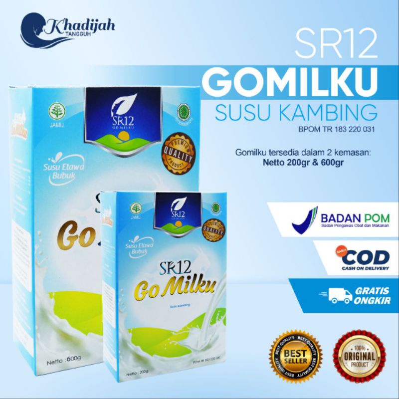 

Gomilku SR12 Susu Kambing Etawa Premium / ASI Booster / Gomilku Kecerdasan Anak / GoMilku obat Maag