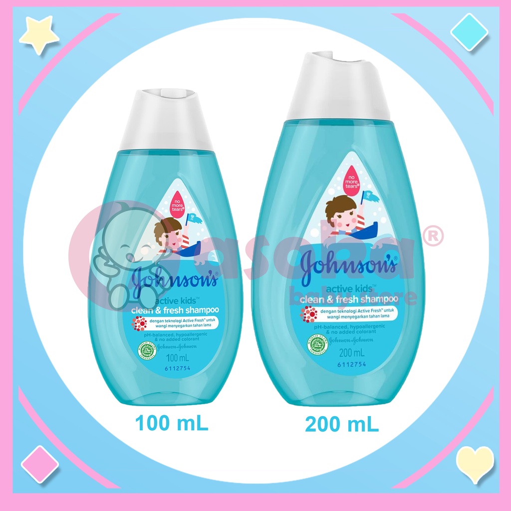 Johnson's Active Kids Clean Fresh Shampoo Botol 100 ml / 200 ml ASOKA