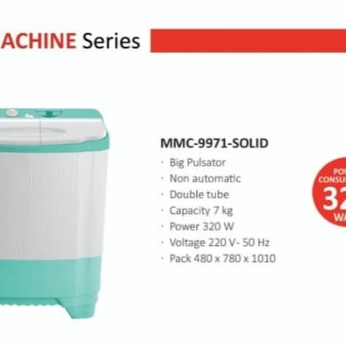 Mesin Cuci 2 Tabung Maspion MMC 9971 (7 Kg)