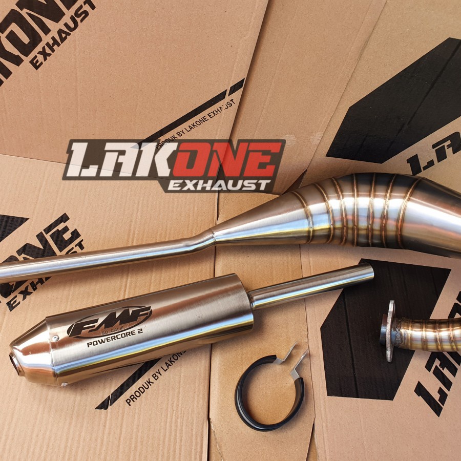 KNALPOT RACING FMF GTX TRAIL MODEL UDANG YAMAHA YT 115 YT115 STAINLESS
