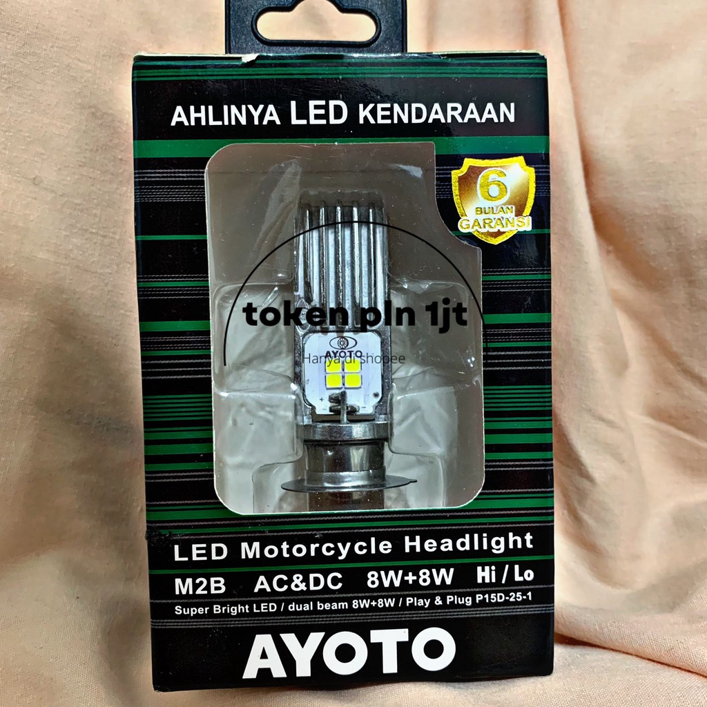 Jual Lampu LED Motor H6 Hi-Lo 8W+8W AC DC AYOTO M2B ORIGINAL BEBEK DAN ...