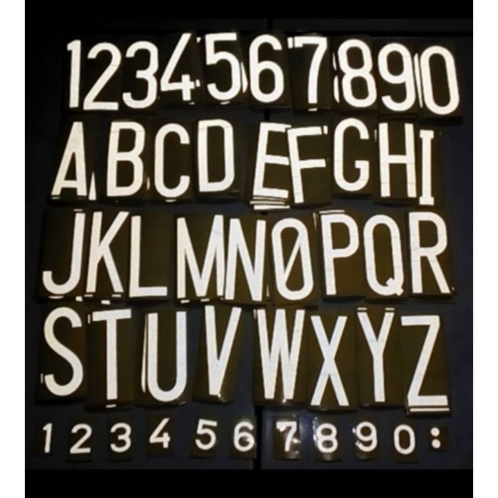 Stiker/Sticker Plat Nomor Mobil Font Baru Lama Reflektif/Solid Angka Huruf SATUAN