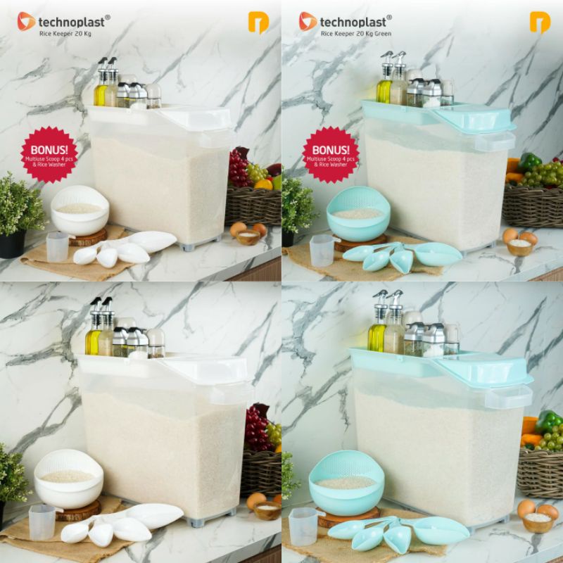 Wadah Beras Jumbo - Technoplast Rice Keeper 20kg