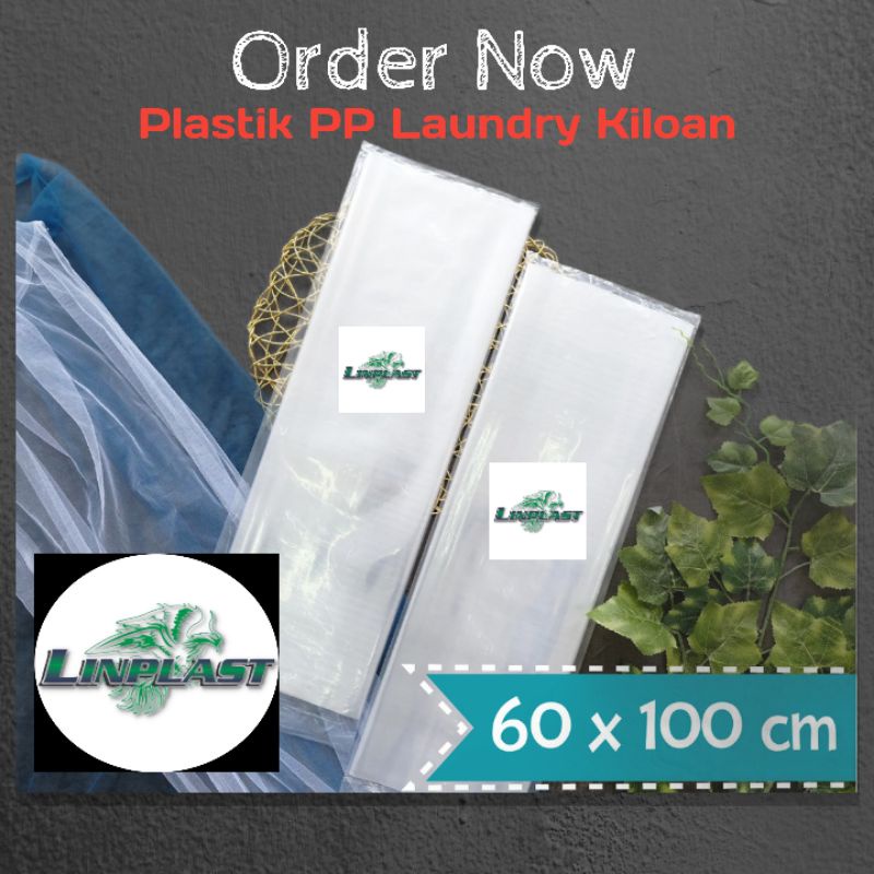 Plastik Kantong Besar Laundry PP Bening 40x60 50x75 60x100  Plastik Loundry