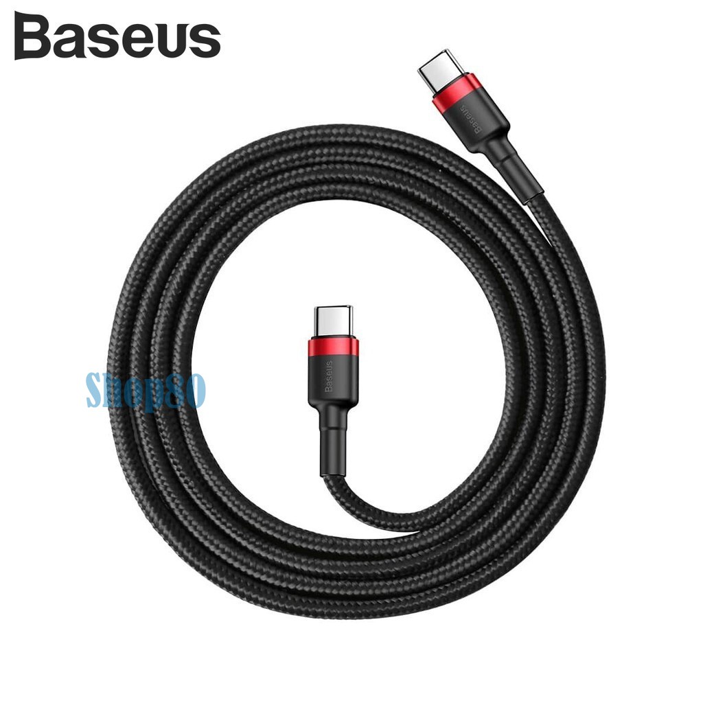 Baseus PD 60W Type C to Type C Cable QC Quick Charge Fast Charging Kabel Data Charger Cafule 1m / 2m