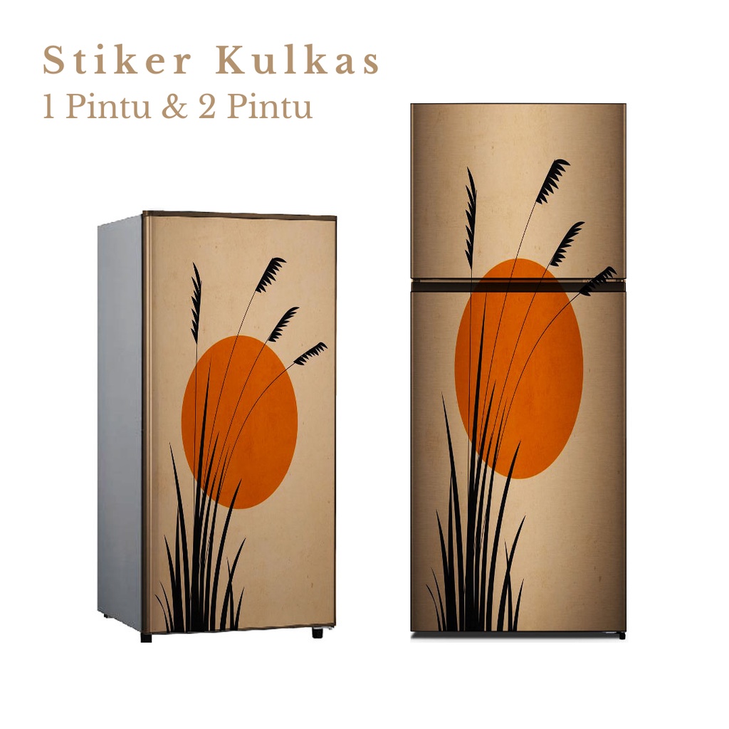 Stiker Kulkas 1 Pintu dan 2 Pintu motif Minimalist Kode MT-18 - FX